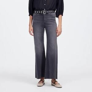 Madewell Flared Wide Leg Crop Jean Chasm Gray Size 25 Tall NWT